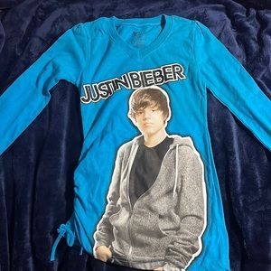 Blue 2010 Bieber Time Justin Bieber T-shirt